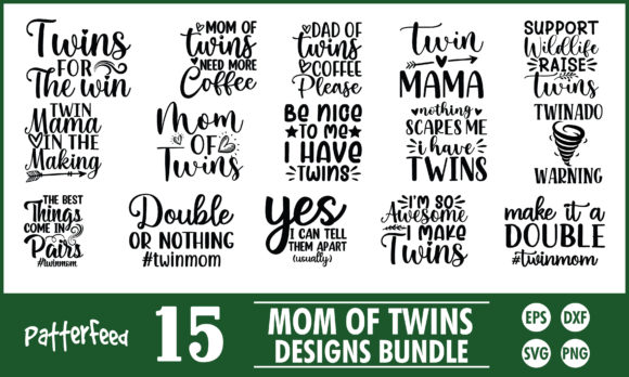Mom of Twins SVG: Graphics for Crafts & Branding
