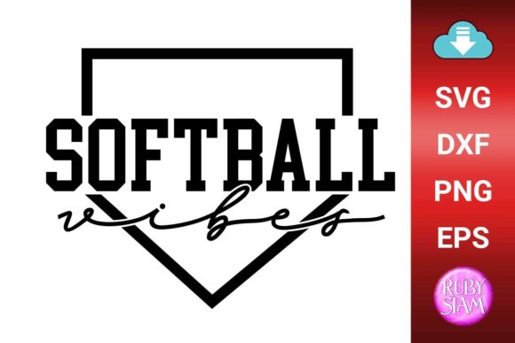 Softball Vibes Svg: Graphics for Crafts